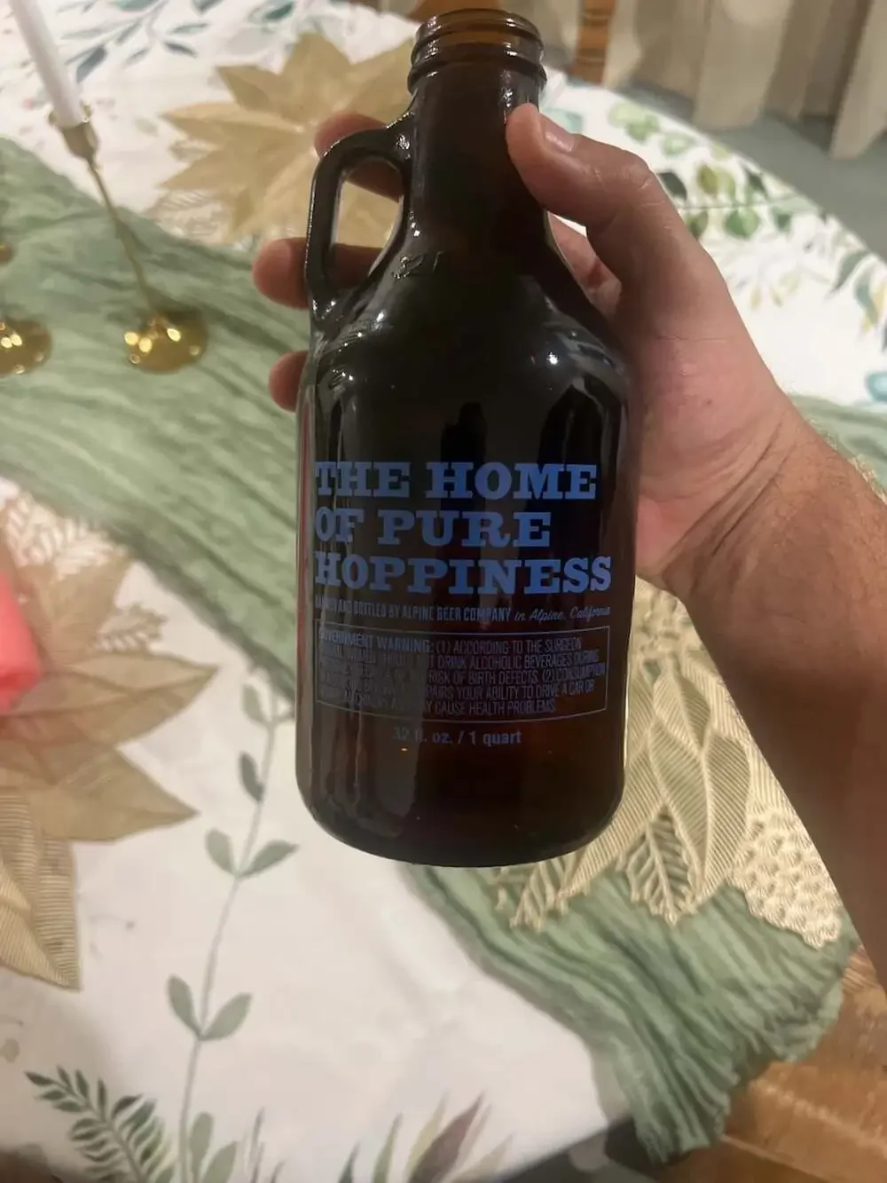 Alpine Beer Company 32oz Brown Glass Beer Growler